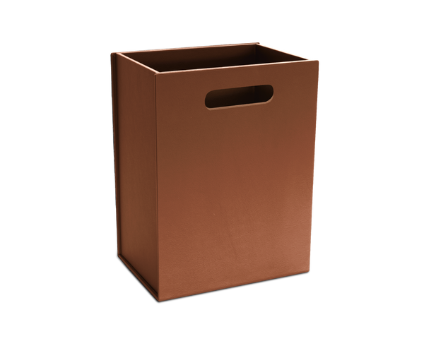 The Paper-bin: Leather - Cognac - One Size