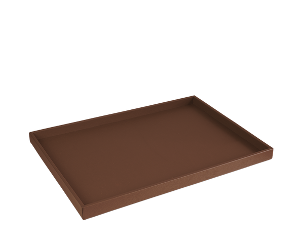 The Serving Tray: Leather - Cognac - Large