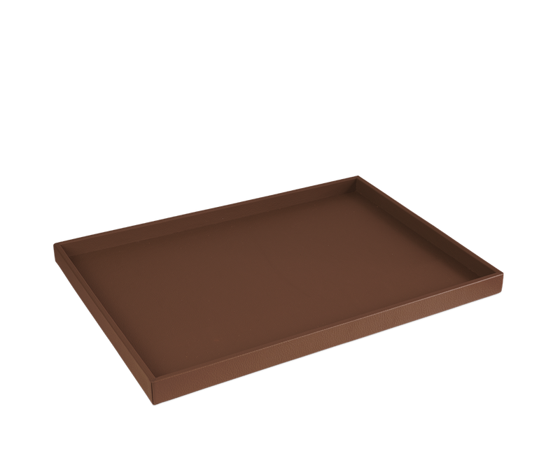 The Serving Tray: Leather - Cognac - Large