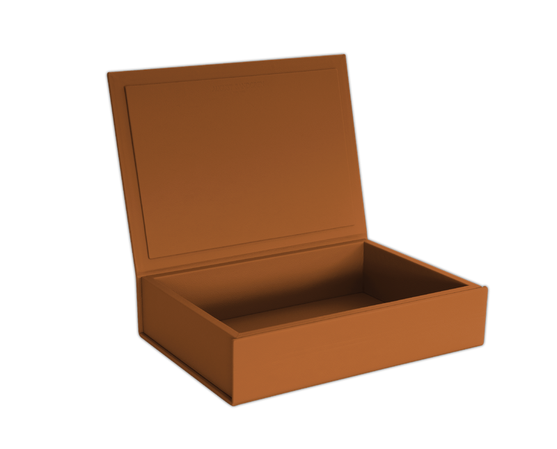 The Box: Leather - Mandarin - Large