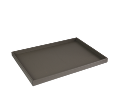 The Serving Tray: Leather - Grey - Large