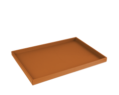 The Serving Tray: Leather - Mandarin - Large