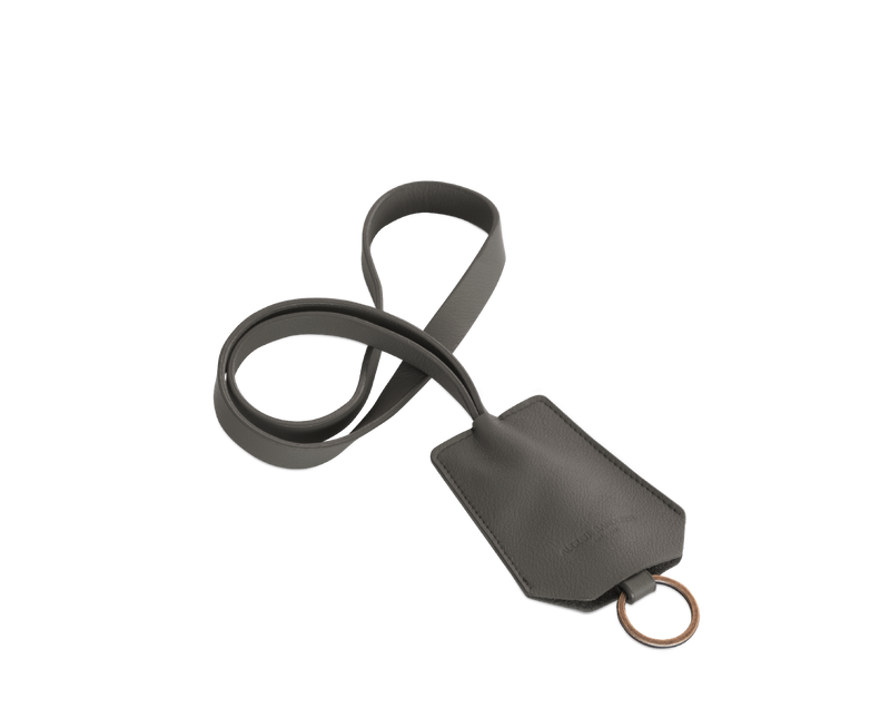 The Keyring: Leather - Grey - Long strap