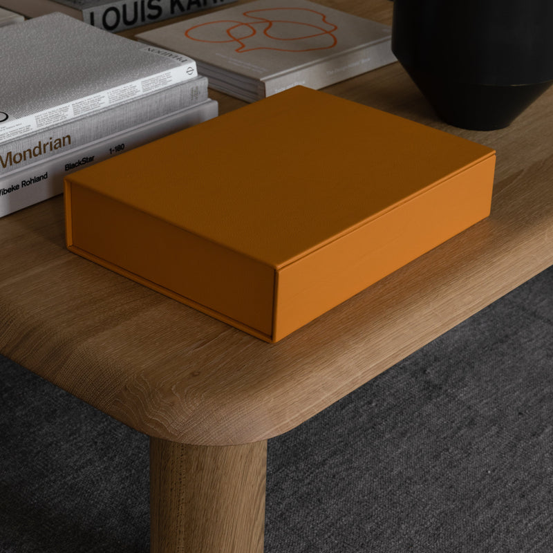 The Box: Leather - Saffron - Large