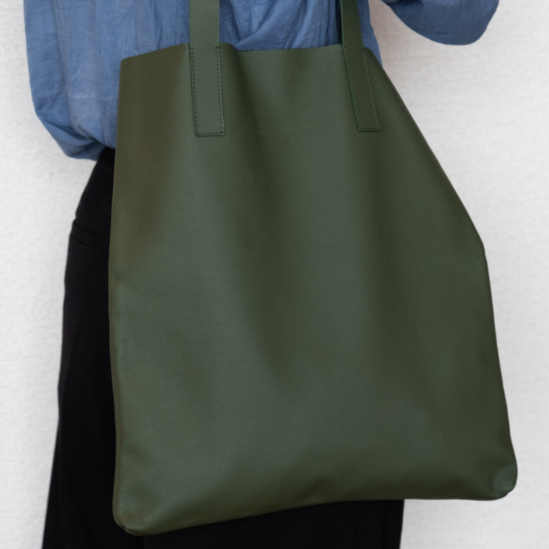 The Tote: Leather - Mandarin - Small