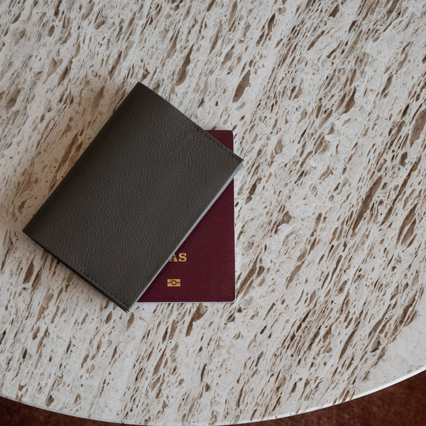 The Passport Cover: Leather - Apricot - One size